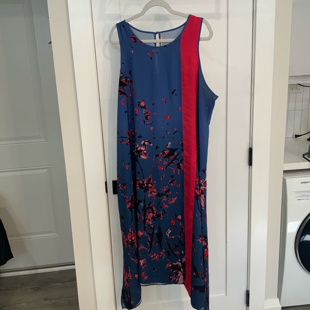 Rachel Roy: Floral Blue and Red Dress